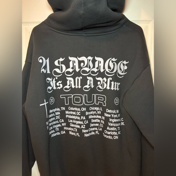21 Savage x Drake It’s All a Blur Tour Hoodie - Picture 3 of 6